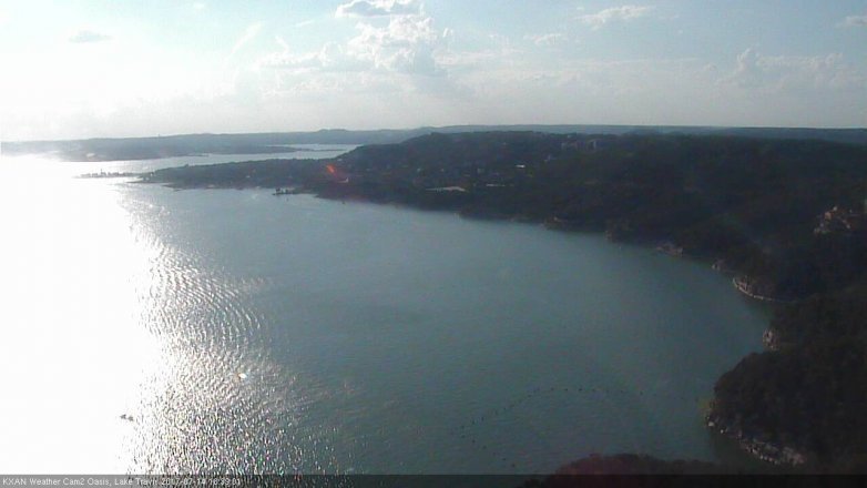 Lake Travis webcam, July 14, 2017 6:00 PM CT
