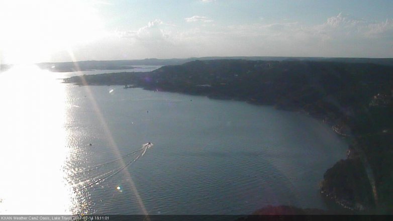 Lake Travis webcam, July 14, 2017 6:15 PM CT