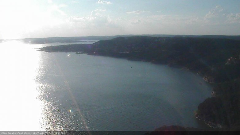 Lake Travis webcam, July 14, 2017 6:25 PM CT