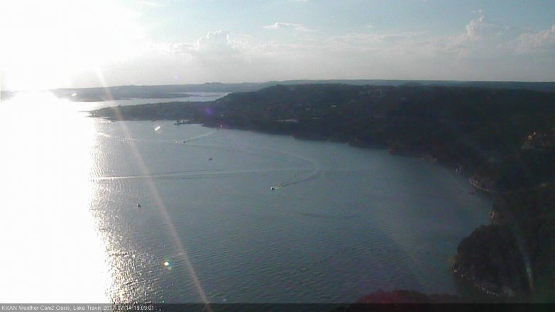 Lake Travis webcam, July 14, 2017 6:40 PM CT