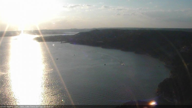 Lake Travis webcam, July 14, 2017 6:50 PM CT