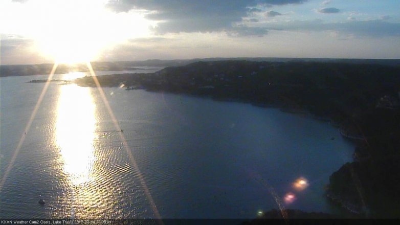 Lake Travis webcam, July 14, 2017 7:15 PM CT
