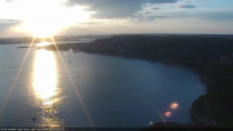 Lake Travis webcam, July 14, 2017 7:20 PM CT