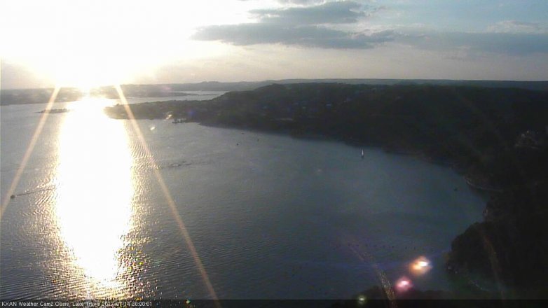 Lake Travis webcam, July 14, 2017 7:25 PM CT