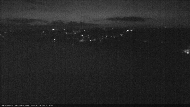 Lake Travis webcam, July 14, 2017 8:45 PM CT