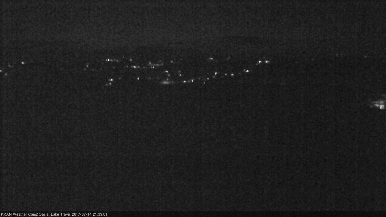 Lake Travis webcam, July 14, 2017 8:50 PM CT