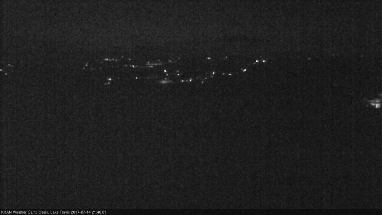 Lake Travis webcam, July 14, 2017 9:05 PM CT