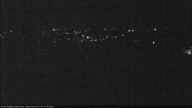 Lake Travis webcam, July 14, 2017 9:20 PM CT
