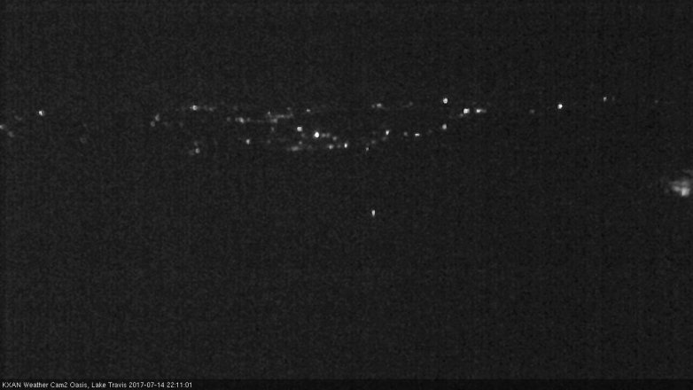 Lake Travis webcam, July 14, 2017 9:30 PM CT