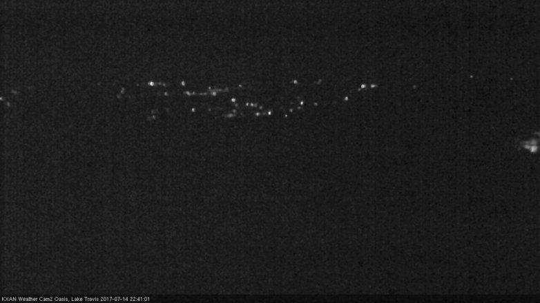 Lake Travis webcam, July 14, 2017 9:45 PM CT
