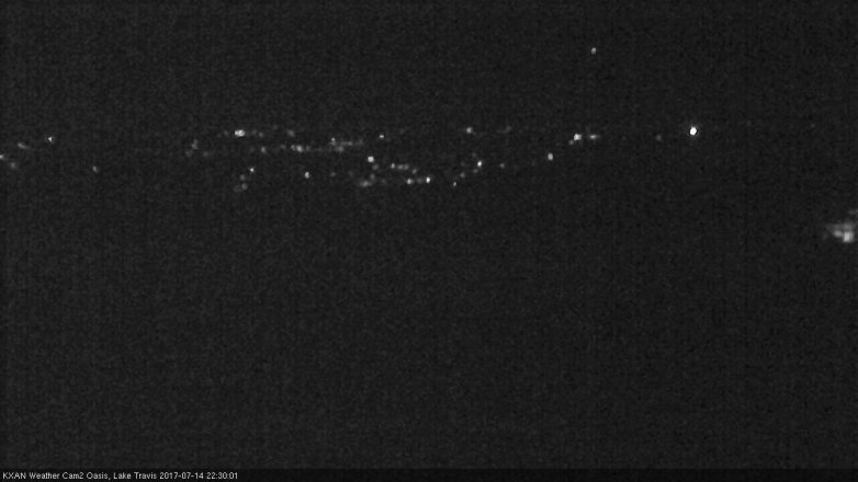 Lake Travis webcam, July 14, 2017 9:50 PM CT