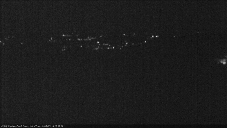 Lake Travis webcam, July 14, 2017 10:05 PM CT