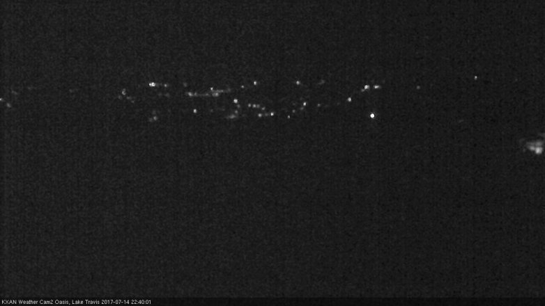 Lake Travis webcam, July 14, 2017 10:10 PM CT