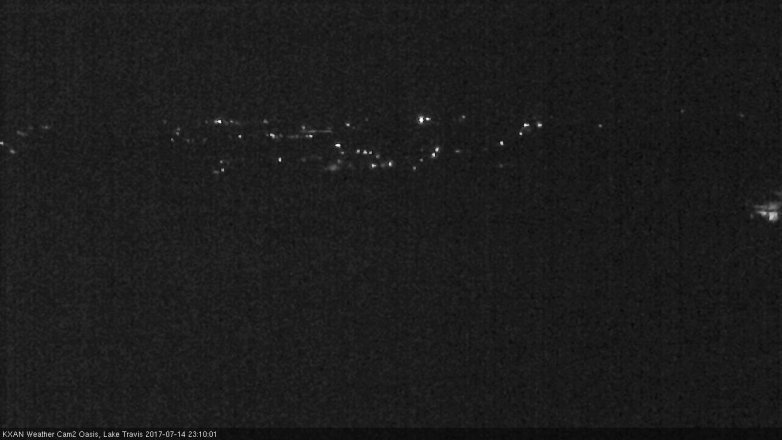Lake Travis webcam, July 14, 2017 10:25 PM CT