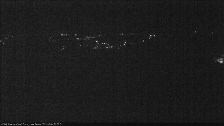 Lake Travis webcam, July 14, 2017 10:40 PM CT
