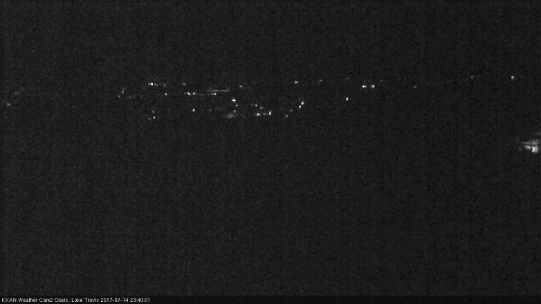 Lake Travis webcam, July 14, 2017 10:45 PM CT