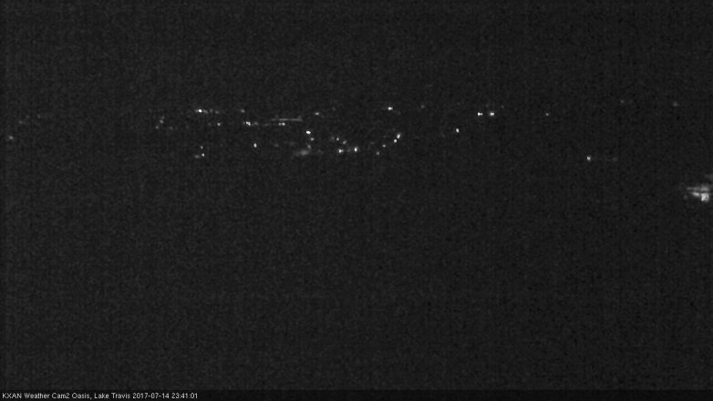 Lake Travis webcam, July 14, 2017 11:00 PM CT