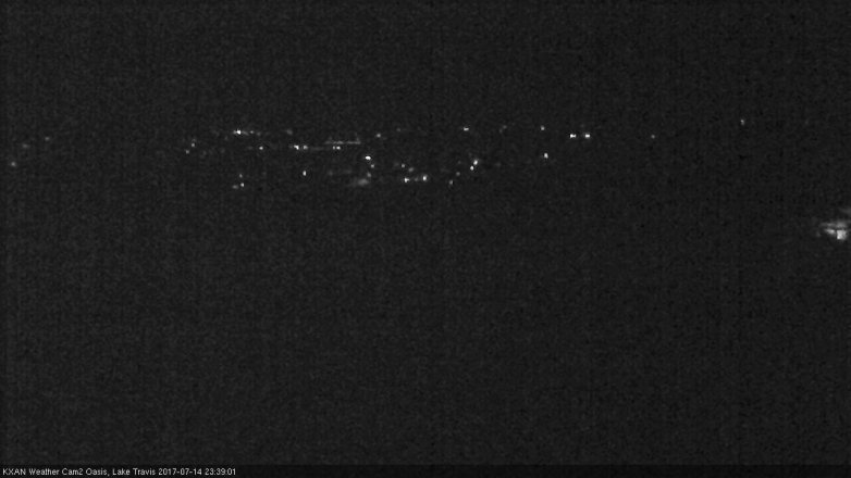 Lake Travis webcam, July 14, 2017 11:10 PM CT