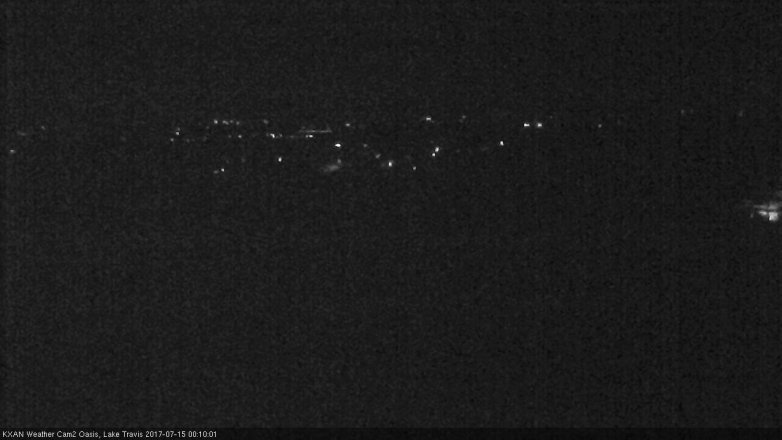 Lake Travis webcam, July 14, 2017 11:20 PM CT