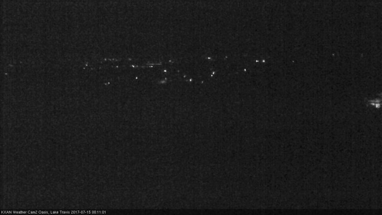 Lake Travis webcam, July 14, 2017 11:25 PM CT