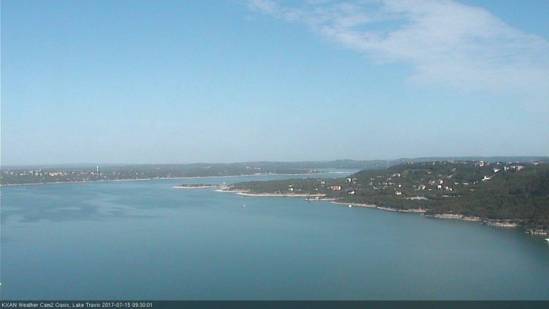 Lake Travis webcam, July 15, 2017 9:00 AM CT