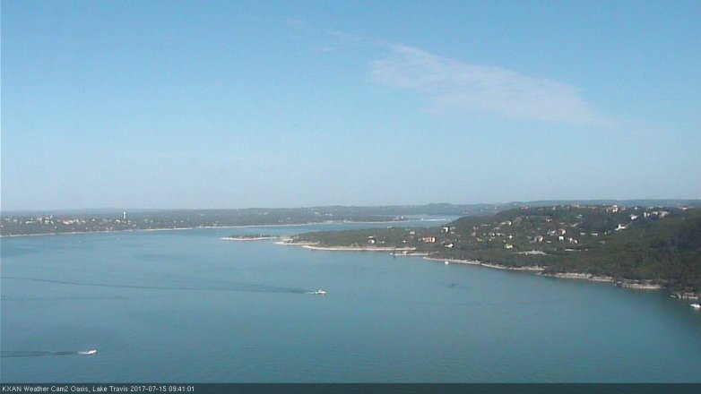 Lake Travis webcam, July 15, 2017 9:05 AM CT