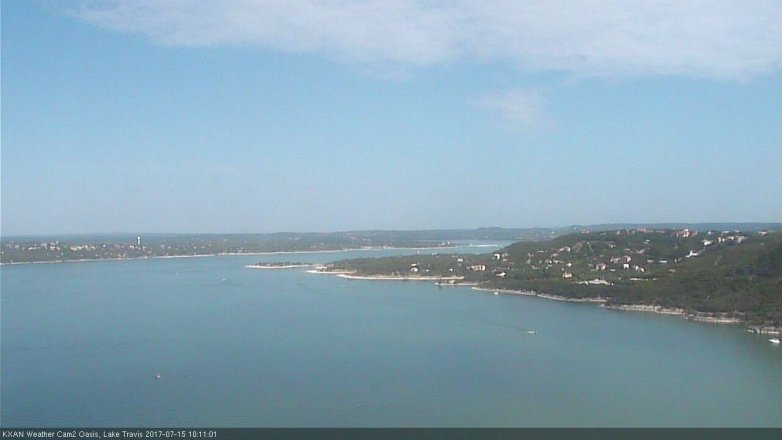 Lake Travis webcam, July 15, 2017 9:20 AM CT