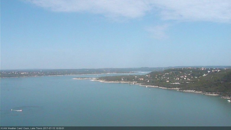 Lake Travis webcam, July 15, 2017 9:35 AM CT