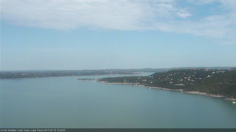 Lake Travis webcam, July 15, 2017 9:40 AM CT