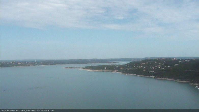 Lake Travis webcam, July 15, 2017 9:55 AM CT