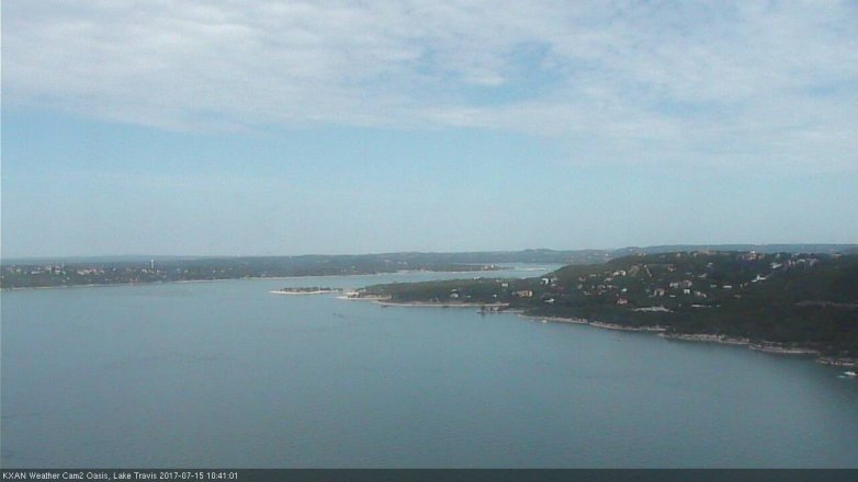 Lake Travis webcam, July 15, 2017 10:05 AM CT
