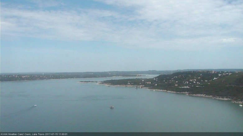 Lake Travis webcam, July 15, 2017 10:10 AM CT