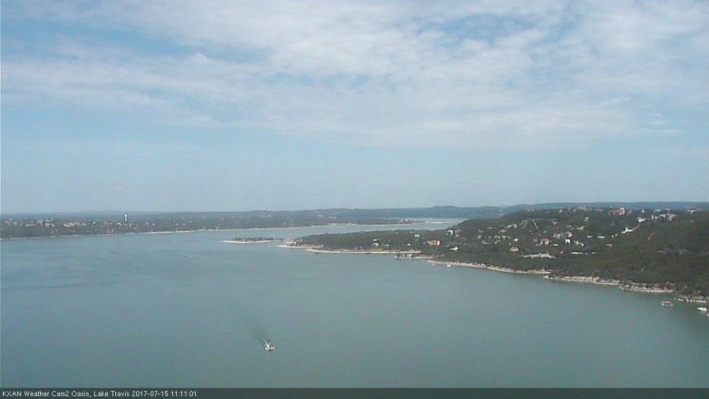 Lake Travis webcam, July 15, 2017 10:20 AM CT