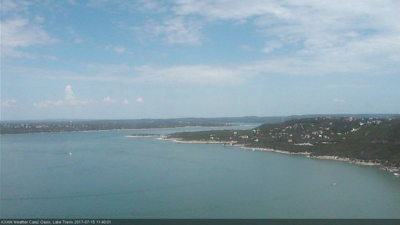 Lake Travis webcam, July 15, 2017 10:45 AM CT