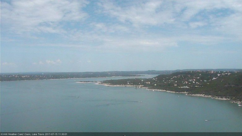 Lake Travis webcam, July 15, 2017 10:55 AM CT