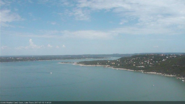 Lake Travis webcam, July 15, 2017 11:00 AM CT
