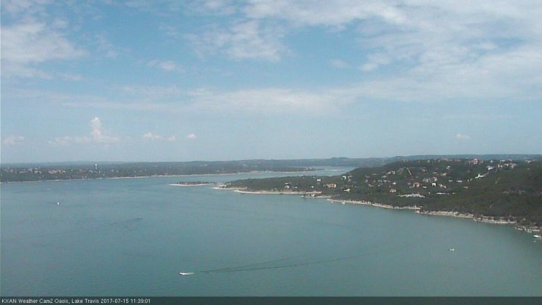 Lake Travis webcam, July 15, 2017 11:10 AM CT