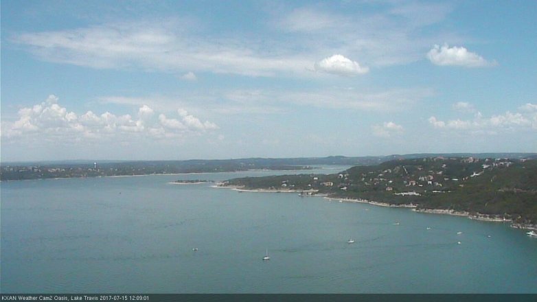 Lake Travis webcam, July 15, 2017 11:15 AM CT