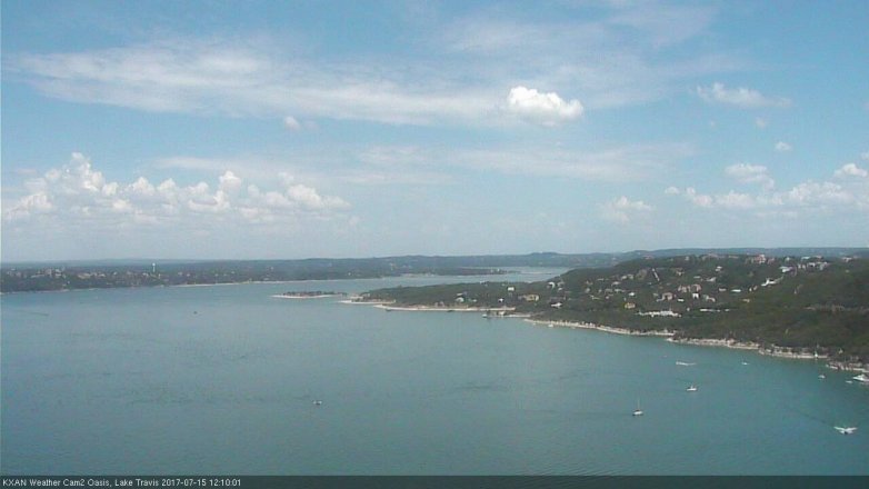 Lake Travis webcam, July 15, 2017 11:20 AM CT