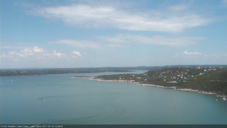 Lake Travis webcam, July 15, 2017 11:25 AM CT