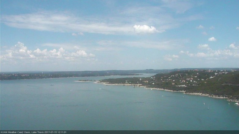 Lake Travis webcam, July 15, 2017 11:35 AM CT