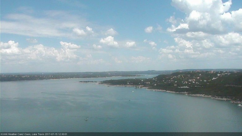 Lake Travis webcam, July 15, 2017 11:40 AM CT