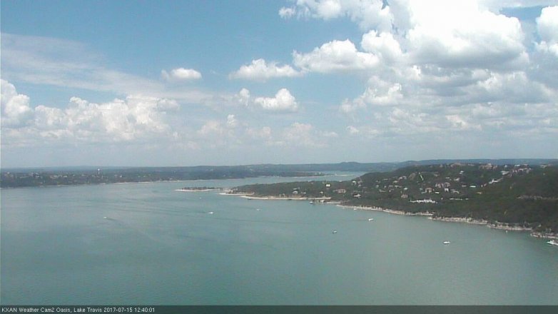 Lake Travis webcam, July 15, 2017 11:45 AM CT