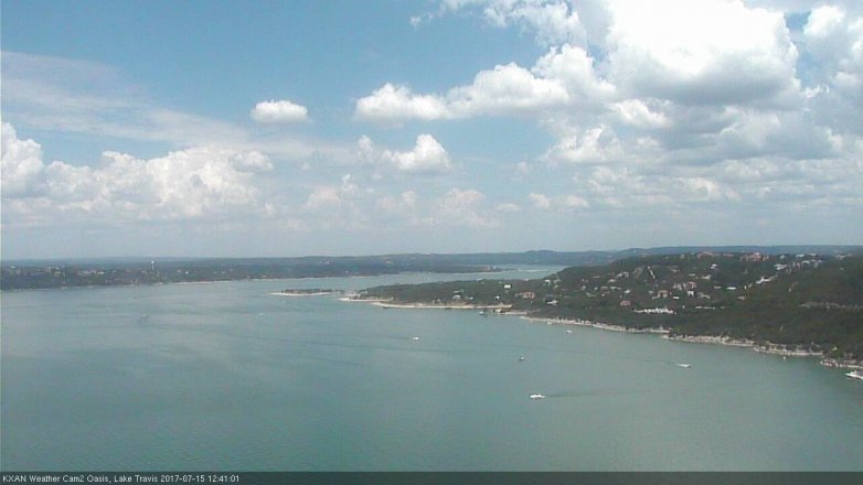 Lake Travis webcam, July 15, 2017 11:55 AM CT