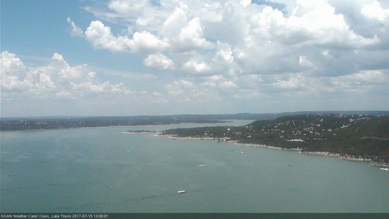 Lake Travis webcam, July 15, 2017 12:10 PM CT