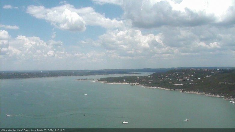 Lake Travis webcam, July 15, 2017 12:15 PM CT