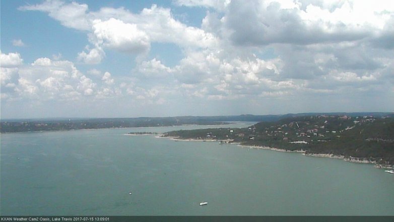 Lake Travis webcam, July 15, 2017 12:40 PM CT