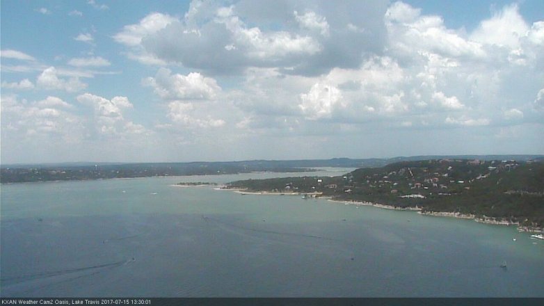 Lake Travis webcam, July 15, 2017 12:50 PM CT