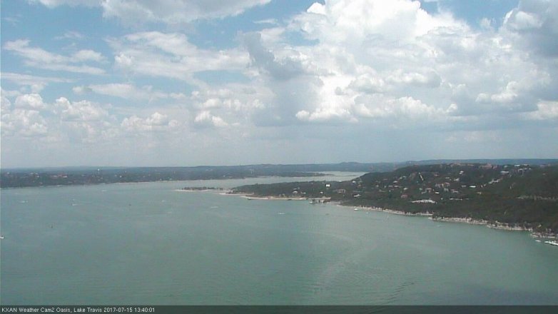 Lake Travis webcam, July 15, 2017 12:55 PM CT