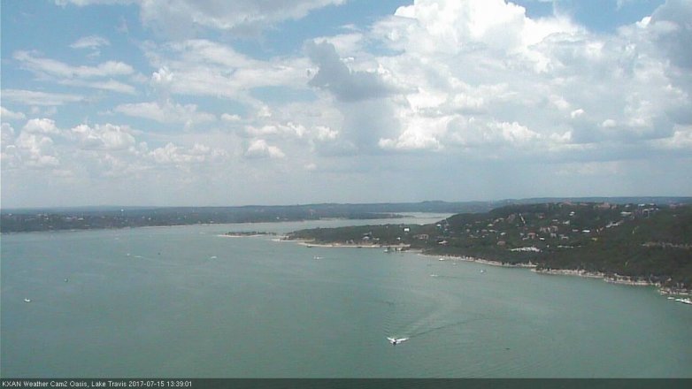 Lake Travis webcam, July 15, 2017 1:05 PM CT